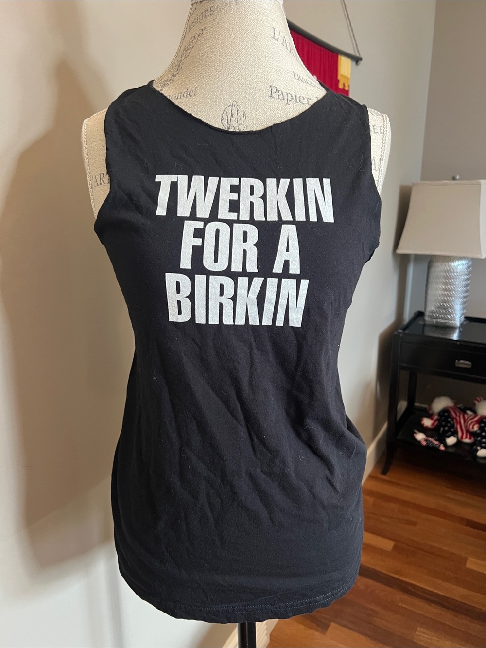 Twerkin for a Birkin black tee